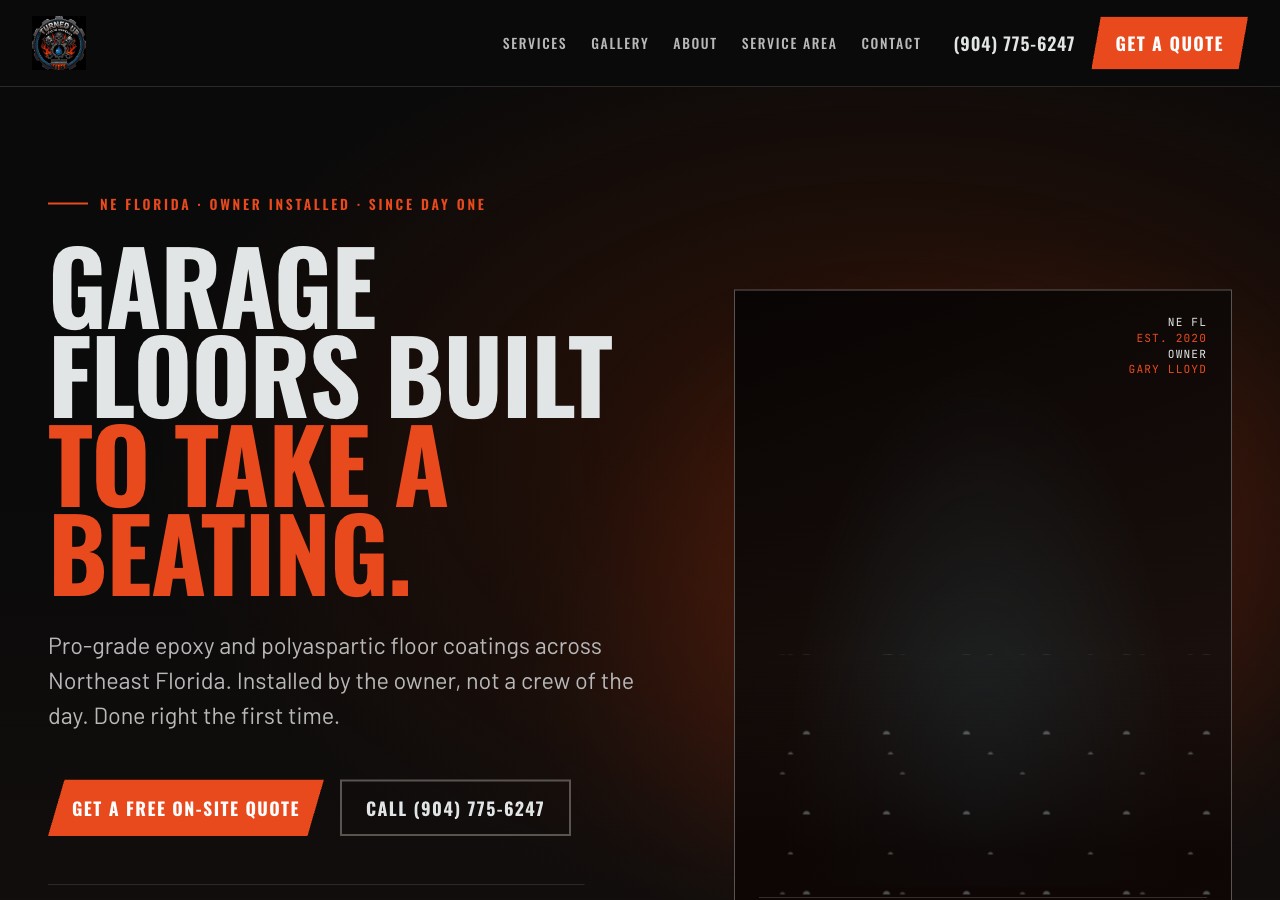 Dragstrip direction — hot-rod poster vibe with diagonal stripes and big chrome headlines